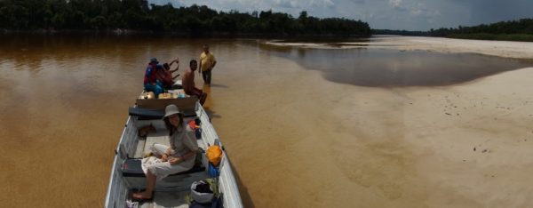 Stopping at white beache of the Inirida River, Guainia Colombia Stopping at white beache of the Inirida River, Guainia Colombia
