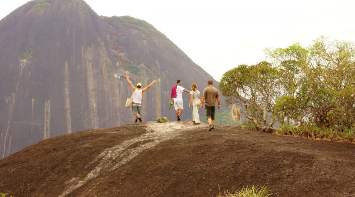 Summit in Cerro Mavecure, background Cerro Pajarito, Guainia, Colombia walking tour with Colombian Highlands