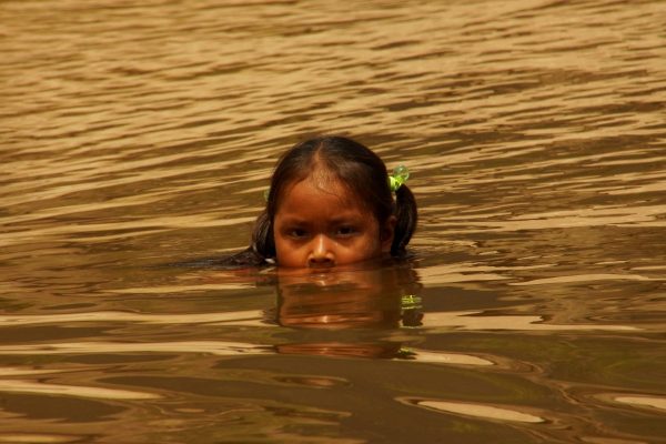 Indigenous girl near community of Cerros de Mavecure, Guainia, Colombia Indigenous girl near community of Cerros de Mavecure, Guainia, Colombia